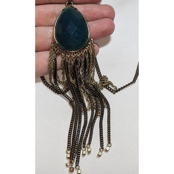 Ann Taylor Loft Bohemian Teardrop Tassel Necklace - Picture 6 of 6